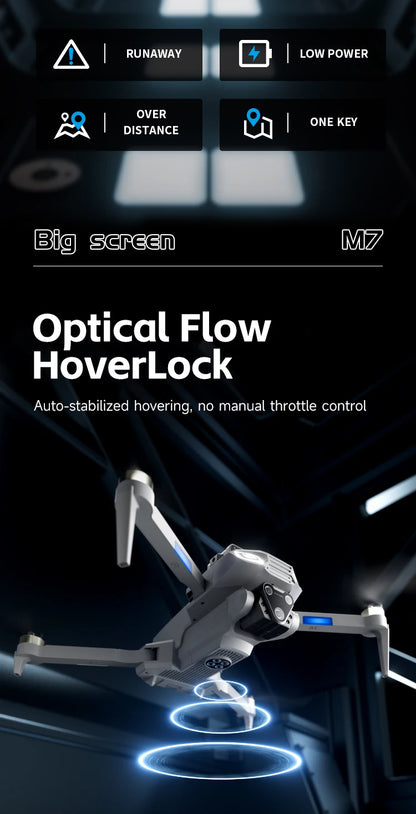 M7 Mini Drone Professional GPS 8K HD Camera Drones 5G WIFI FPV Video 4k UAV 4.5 inch large screen remote control RC Dron