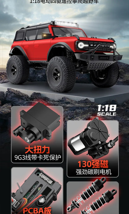 Wltoys New 1:18 Electric Four-Wheel Drive Climbing Car Remote Control Horse Model Toy For Children RC Car Toy