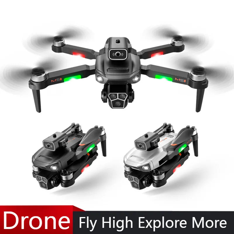M1S Drone 4K Three Camera Brushless Motor Wide Angle Optical Flow Localization Four-way Obstacle Avoidance RC Quadcopter toys