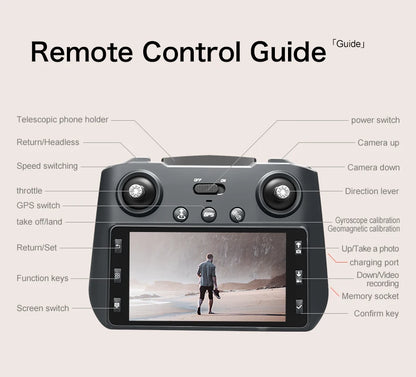 XT808 Drone 4K Professional 8K Camera with 5G WiFi FPV Dron Screen Remote Control Brushless Obstacle Avoidance  RC Quadcopter