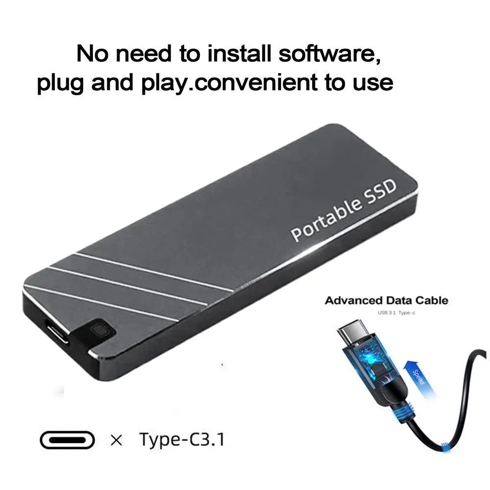 High Speed Portable SSD 1TB External Hard Drive Hard Drive External Expansion High Speed Transmission Back up Hard Drive