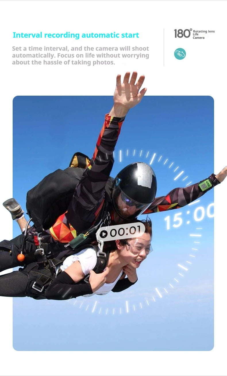 Thumb Camera New S70 Rotating Camera Outdoor Magnetic Sports Long Range Essential For Bloggers Christmas Gift 128GB memory