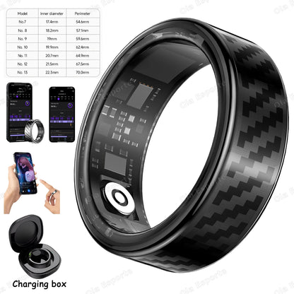 Smart Ring Lnformation Flashing Prompt Multiple Sports Modes Waterproof Fitness Rings Pedometer For Men Women Health Monitoring