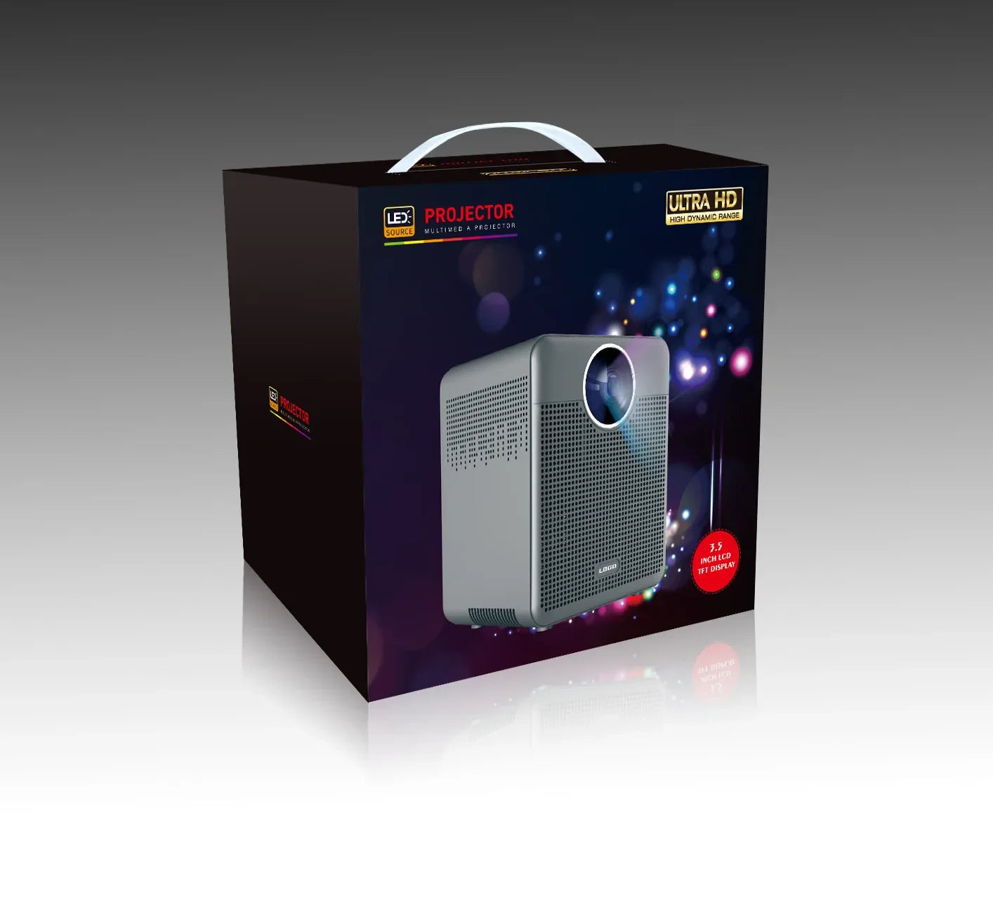 LCD Projector T03 Android Portable 4K Projector Home 1080P Projector