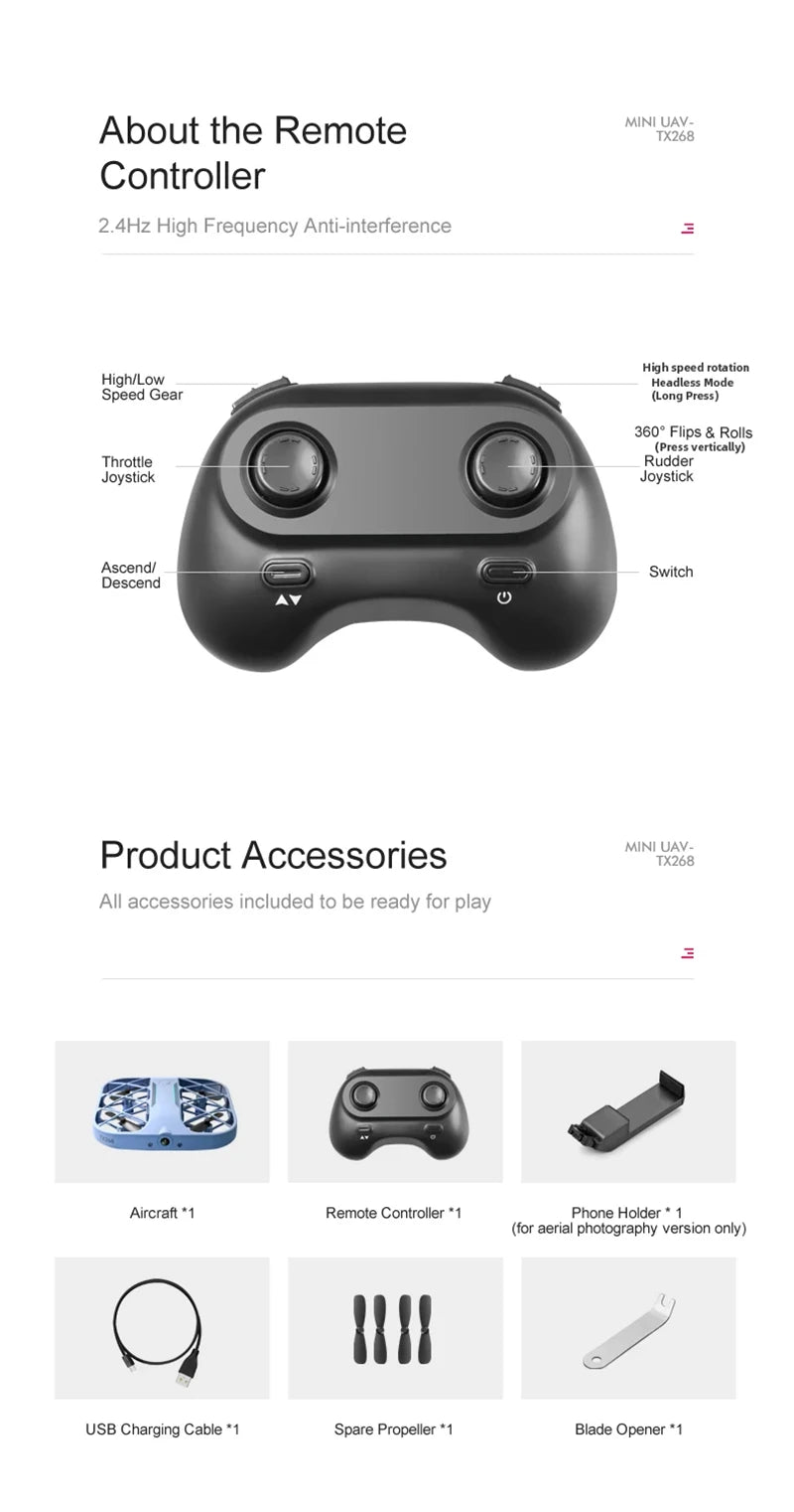 Xiaomi H107 Drone Mini Pocket Small Quadcopters Remote Control Helicopter 4K 8K With HD Camera Fpv Drones Christmas Gift For Kid