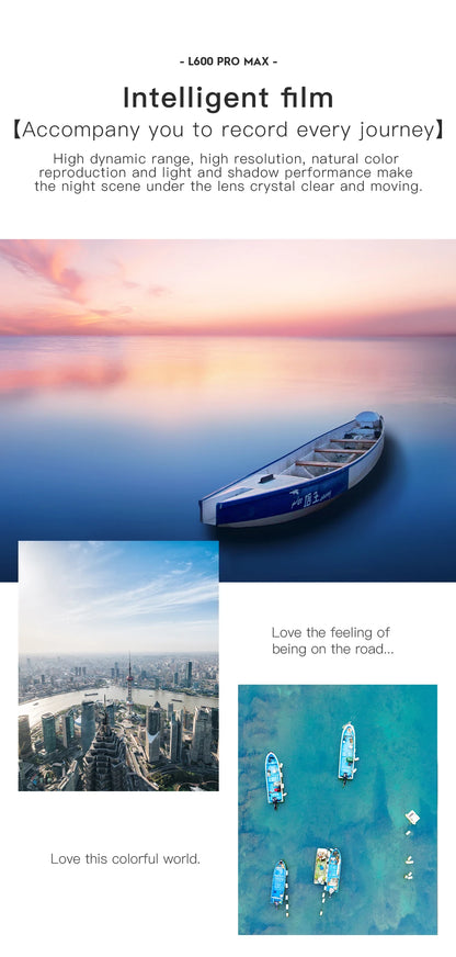 L600 PRO MAX GPS Drone Professional 4K 3-Axis PTZ HD Dual Camera Obstacle Avoidance Brushless Motor 5G WIFI RC Quadcopter Toys