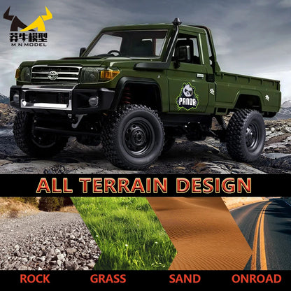 MN MODEL 1:12 4WD RC Panda Off-road Diving Car Adventure Terrain Vehicle Wading Rock Crawler Climbing Gun Truck Toy for Adult
