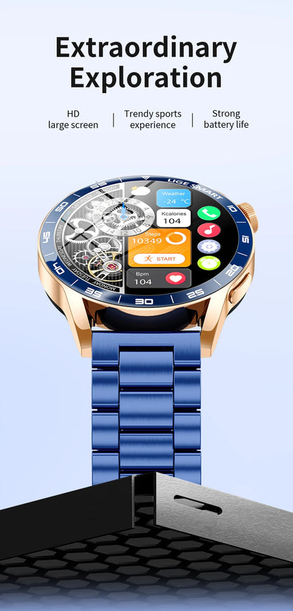 LIGE 2025 New Fashion Smart Watch Men HD Screen Sport Fitness Heart Rate Monitor Bluetooth Call IP68 Waterproof Smartwatch Women