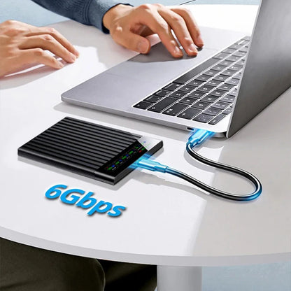 Portable  SATA To Type-C Hard Drive Chassis Intelligent Digital Display Adapter 2.5 Inch 6Gbps External HDD Case for PC Laptop
