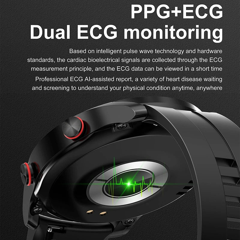 ECG+PPG GPS Smartwatch Men 100+ Sports Mode Health Monitoring 1.53 Inch HD Bluetooth Call Smart Watch For Xiaomi Android IOS