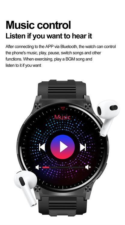 For Xiaomi New Smart Watch Men With LED Lights Outdoor GPS Motion Track Compass Waterproof Sports Watch Bluetooth Call 2024 New