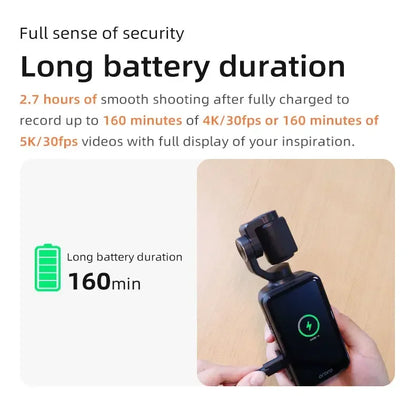 M5 Vlog Action Camera 5K 30fps/ 4K 60fps 3-Axis Anti-shake Digital Video Camcorder 180° Rotation Lens 3.5"Screen Face Tracking