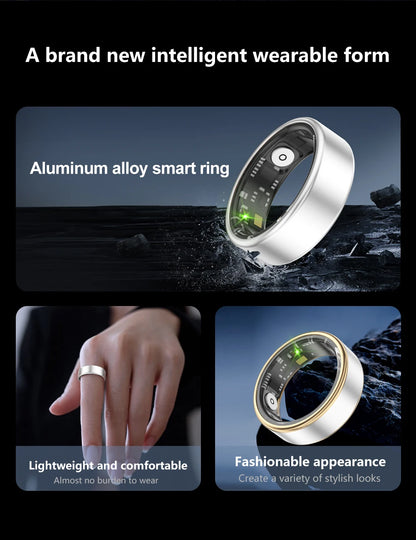 Smart Ring with Long Battery Life Lightweight Design Health Tracking Heart Rate and Blood Oxygen Monitoring Sleep Recording