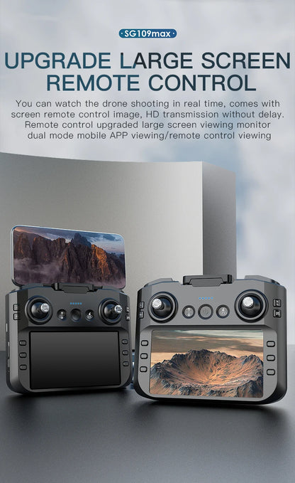 Professional SG109 MAX GPS Drone 8K Camera Aerial FPV Brush Avoiding Obstacle with Large Screen Remote Control Folding Dron