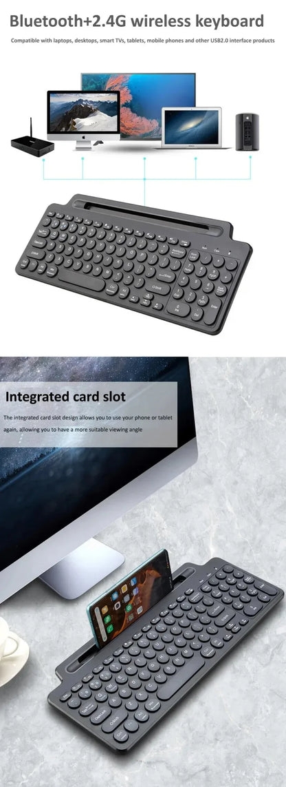 Bluetooth Wireless Keyboard Mini Keyboard Universal 2.4G Gamer Keypad for Windows Android IOS Tablet iPad PC Accessories
