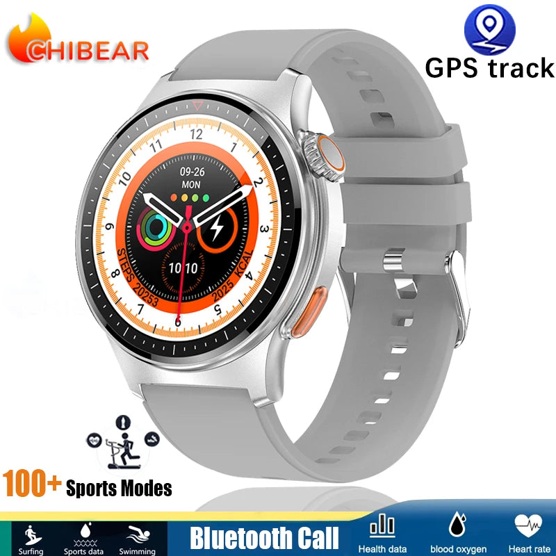 2025 New Bluetooth Call Smart Watch AMOLED HD Screen Men's Outdoor Sports Fitness Watch Health Monitoring Smartwatch Android IOS