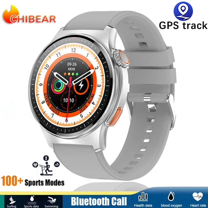Men's Bluetooth Call Smart Watch GPS Sports NFC Health Monitoring Weather Data Waterproof Smartwatch 2025 New
