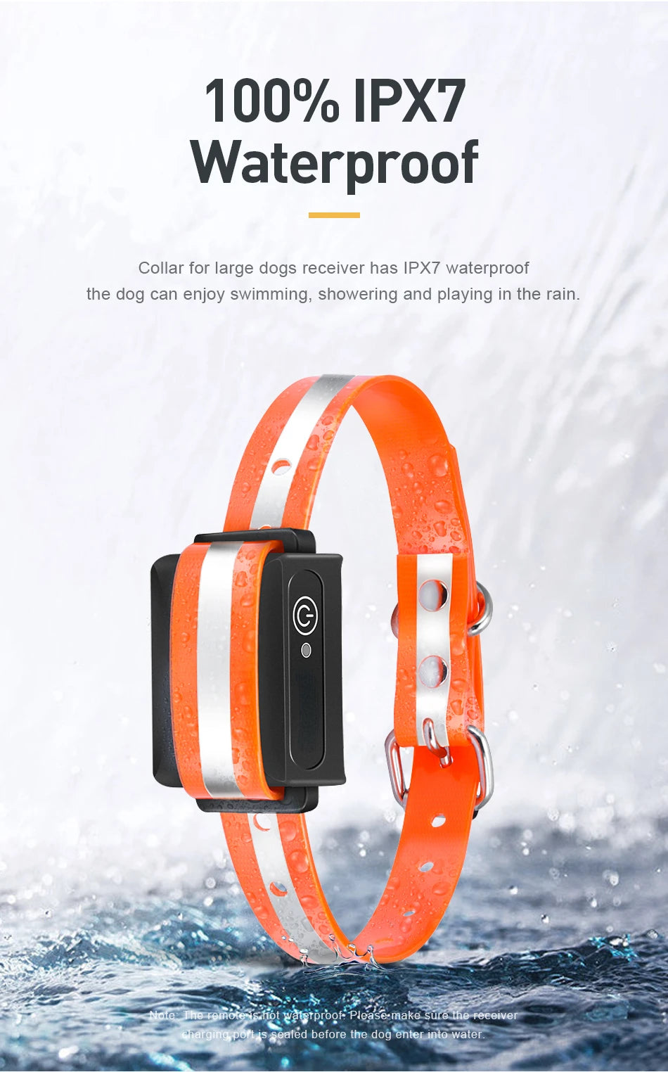 1000m Electric Dog Training Collar with Remote Control Waterproof Rechargeable Pet Dog Bark Stop Shock Collar Electric Shocker