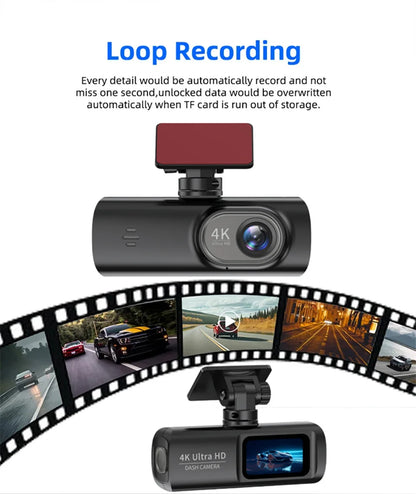 Dash Cam 4K WIFi GPS Front and Rear Night Vision Video Recorder HD 1080P Camera Auto System for car  Bicycles motorcycl summer