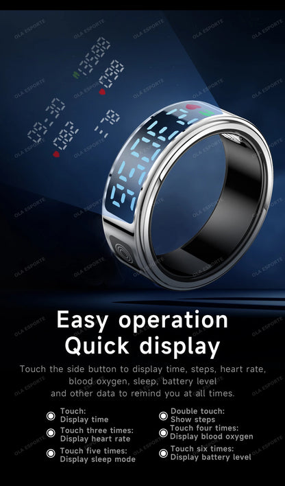 Xiaomi Smart Ring 2025 Display Screen Gestures Control Video 5ATM Waterproof Remote Camera Blood Oxygen Monitor Sports ring New
