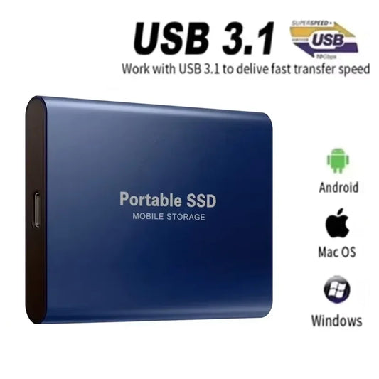 External Hard Drive Portable SSD 16TB External Solid State Drive USB 3.0 Type C Hard Disk High Speed Storage for PC Phone 16 15