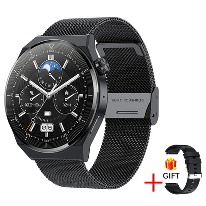LIGE NFC Smart Watch Men AMOLED HD Screen Wireless Charging Heart Rate Bluetooth Voice Assistant Sports Watches Men Smartwatch