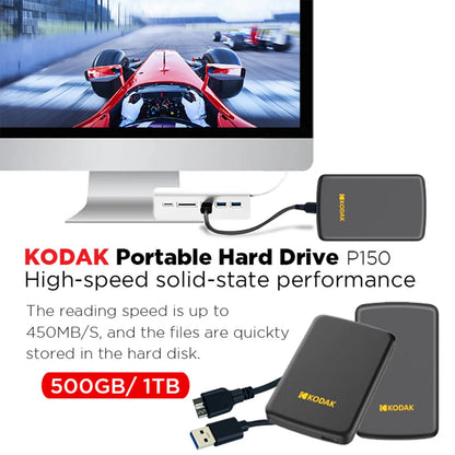 External Mechanical Hard Drive P150 USB3.0, high-speed transmission, stable and durable, suitable for backup and storage