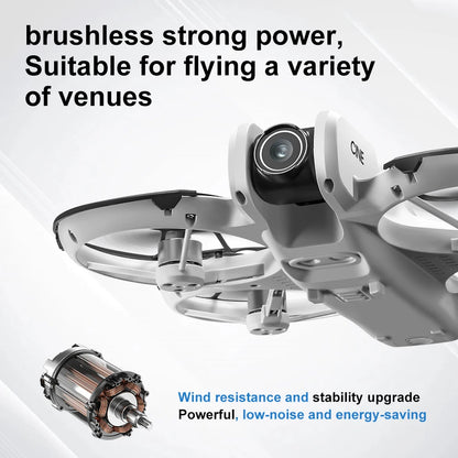V666 Drone 4k HD Camera ESC 180° Aerial Aircraft Brushless RC Quadcopter Air Pressure Fixed Height Remote Control Airplane Gift