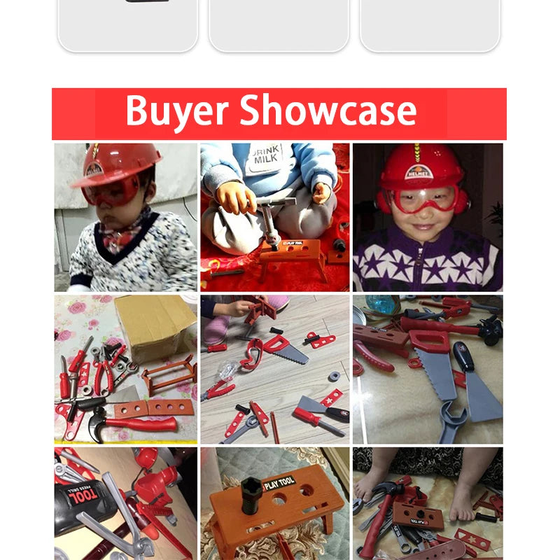 Maintenance Tools Engineer Simulation Children's ToolboX Pretend Toy Electric Drill Screwdriver Tool Kit Play Box Set For Kids