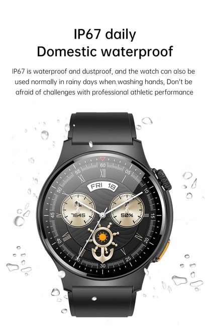 Men's Bluetooth Call Smart Watch GPS Sports NFC Health Monitoring Weather Data Waterproof Smartwatch 2025 New