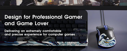 XVX Wired Gaming Mouse 12000 DPI RGB Gaming Mouse with 12 Backlit Modes &7 Macro Buttons PC Gaming Mouse