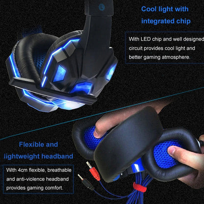 Gaming Headset With Mic Stereo Earphones Deep Bass Headphones Video Game Noise Cancelling with Microphone for PC