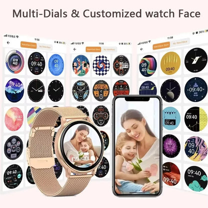 New Smartwatch 2025 Round AMOLED  relojes para hombres  Bluetooth Wireless Smart Watches For Man Woman Custom Watch Faces Watch