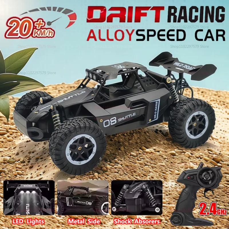 RC Off Road Drift Car 1/16 2WD Remote Control Car 20KM/H High Speed Two Wheel Drive Radio Controlled Race Car Model Kid Toy Gift