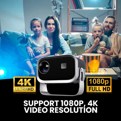 Projector 4K Android11.0 380 ANSI Native 1080P Wifi6 BT5.0  Home Cinema Outdoor Portable Projector