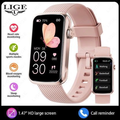 1.47inch Smart Watch Men Women Smart Bracelet Heart Rate Step Count Sports Health Monitoring Waterproof Men's Sports Smart Watch