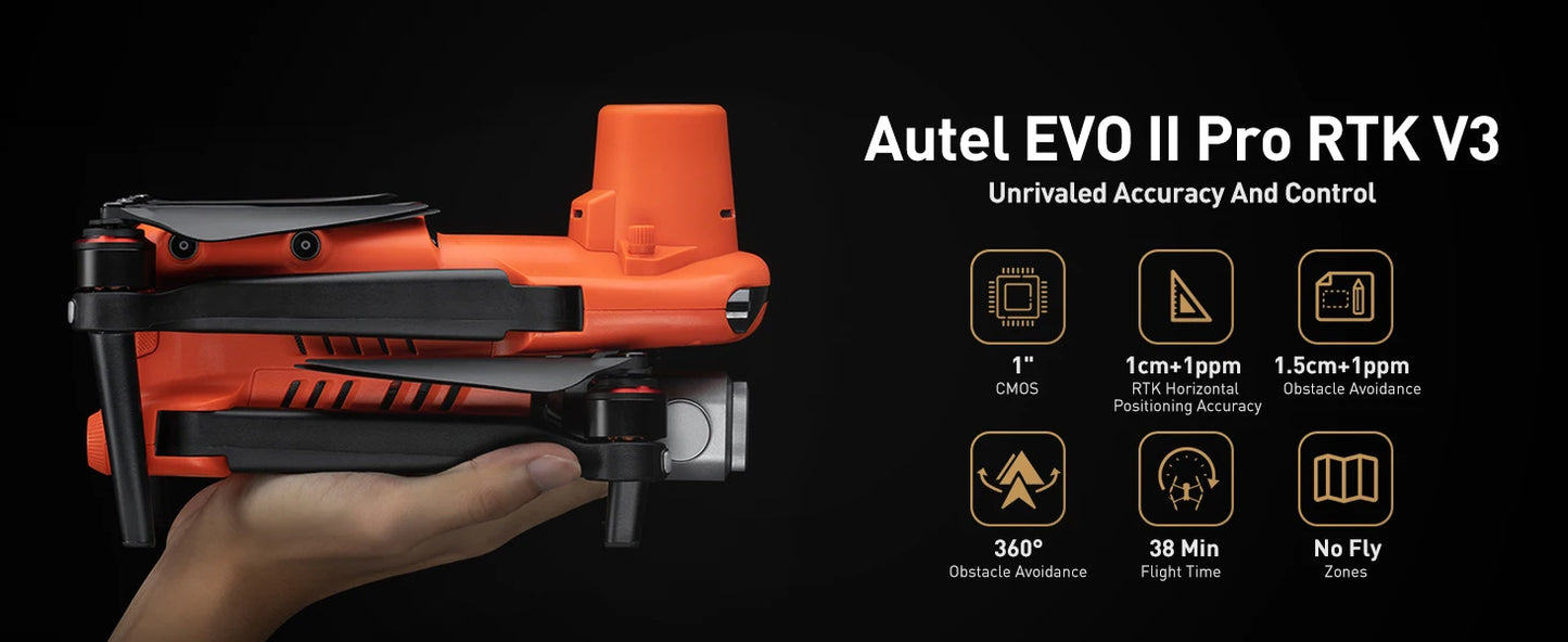 Autel Robotics EVO II Pro RTK V3 Drone Rugged Bundle 20MP Photo& 6K/30fps Video Professional Surveying & Mapping Drone In Stock