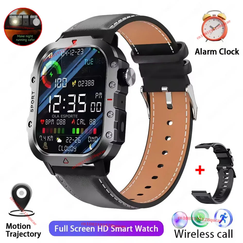 2025 New Military Smart Watch Men Outdoor 2.01" Al Voice Bluetooth Call Smartwatch Surprise Gift Outdoors For Android & IOS Male