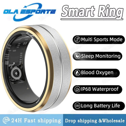 New Ceramic Smart Ring 2025 Men Women Gesture Swing Take Photos Heart Rate Blood Oxygen 5ATM Waterproof Multi-sport Mode Rings