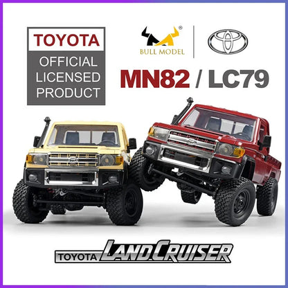 Rc Car MN82 1:12 Retro with LED Lights, Full Scale Analog LC79, Professional Four-wheel Drive Truck, Toy Truck Model RC