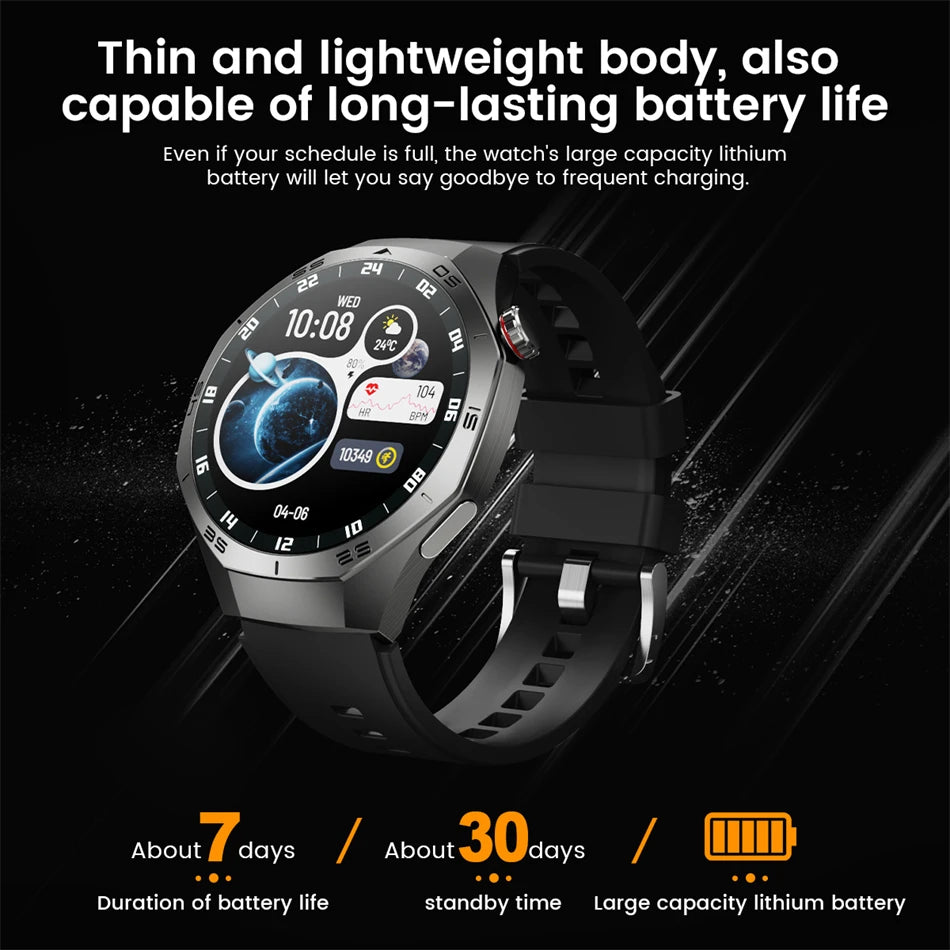 New GT5 Pro Sport Smart Watch Men HD AMOLED Screen GPS Motion Trajectory Heart Rate Bluetooth Call 1.52" NFC SmartWatch IP68+box