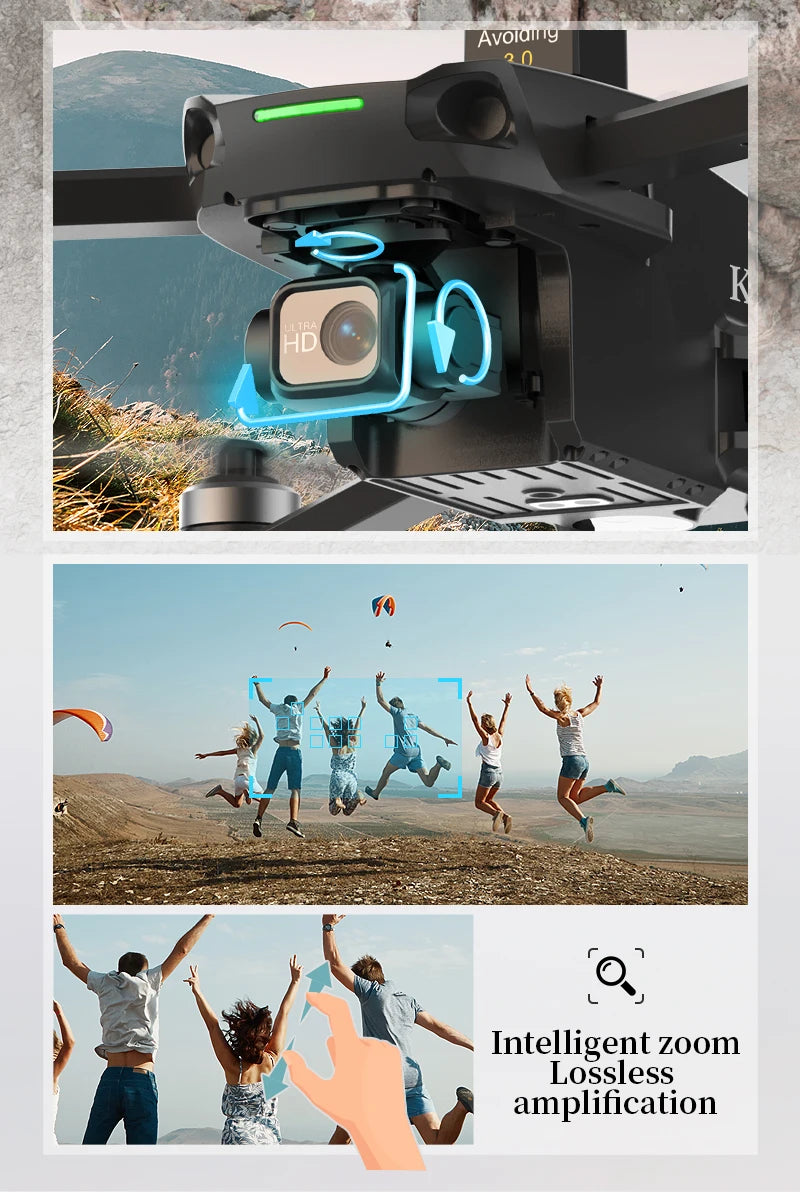 10KM 35 Mins With Touch Screen RC K10 Professional GPS Drone with 3-Axis Gimbal 8K Dual Camera FPV Brushless Airdrop Quadcopter