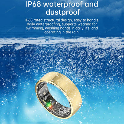 Smart Rings Steps Heart Rate Blood Oxygen Saturation Sleep Distance Calories IP68 Smart Ring Waterproof Multi-sport Mode Tracker