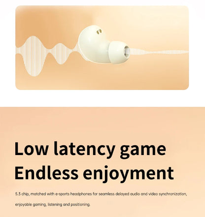 SK19 Bluetooth 5.3 Earphones Mini Invisible Headphones TWS Wireless Earbuds HIFI Stereo Noise Reduction Heasets with Microphones