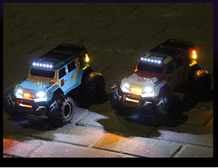 Rc Car Waterproof Amphibious 4Wd Off-Road Vehicle Remote Control Water Land Crawler Stunt Climbing Truck Toys for Boys Children