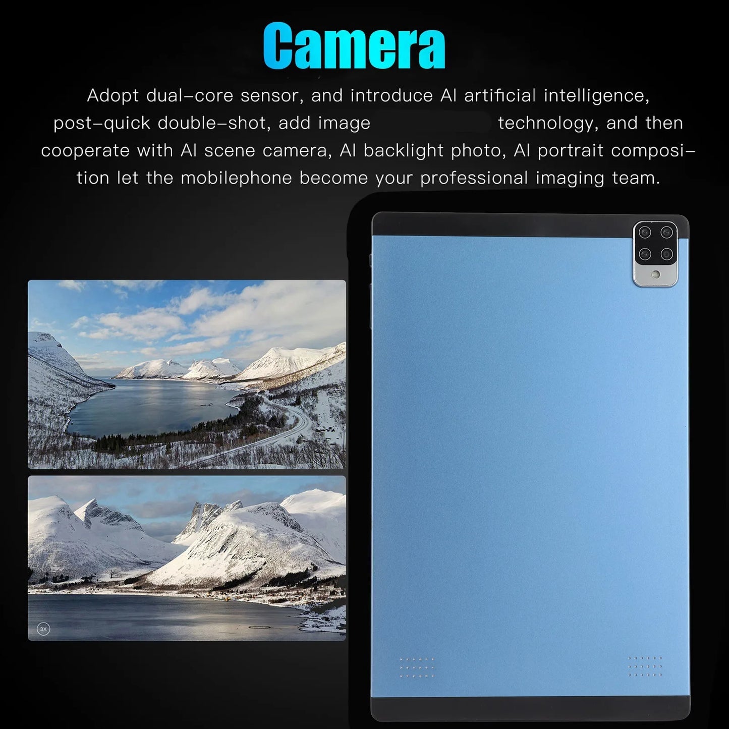 128GB Tablet 10.1 Inch Blue 6GB 128GB 10  CPU 8800mAh Dual Band 5G WiFi Type C MT6592 10.1 Inch Tablet Blue Tablet Tablet PC