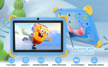 2025 New 7 Inch Cartoon Pattern Kids' tablets Quad Core 4GB RAM 64GB ROM 5G WiFi Learning Education Games Tablet Children's Gift