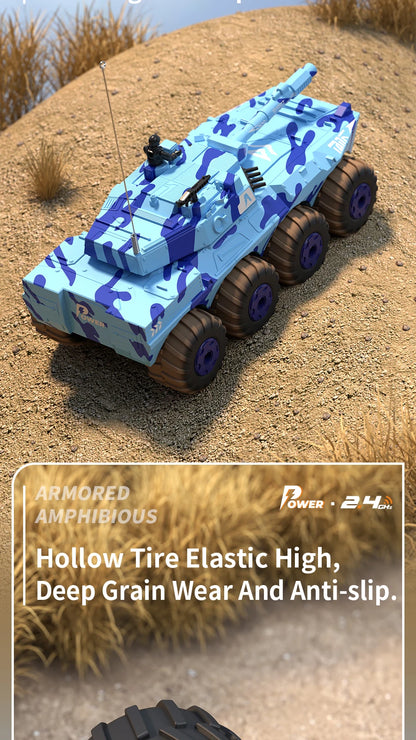 Large Rc Tank Buggy Car 1/32 Radio Control Car Remote Control Truck Amphibious Armored Vehicle 8WD Electric Model Toys for Boys