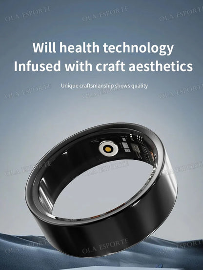 Smart Ring Men Women Health Monitor Heart Rate Blood Oxygen Sleep Ring 5ATM Waterproof Ring Multi Sports Fitness Tracker Rings
