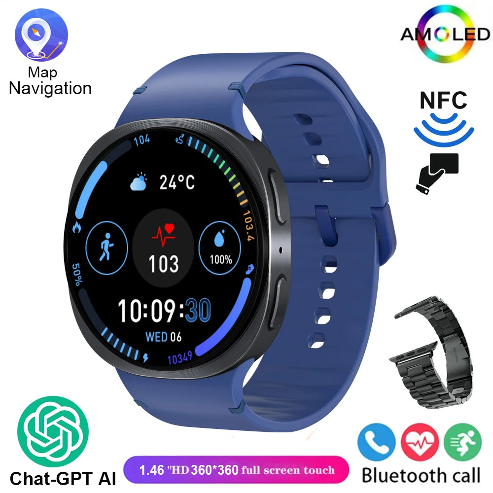 2025 New Smart Watch Series 8   Ultra-thin 1.46 inch Sport Watch Compass IP68 Waterproof Display Bluetooth Call GPS Smart Watch